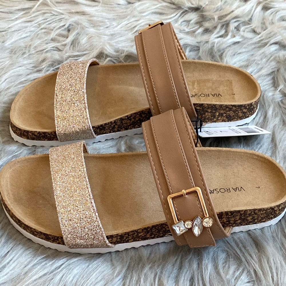 Cork Sole Slid Sandals